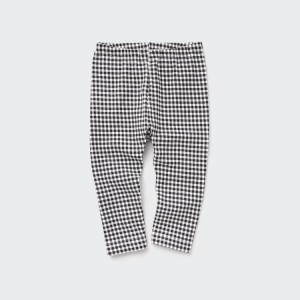 Baba Uniqlo Checked Leggings Fekete | LEBYX-3802