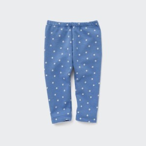 Baba Uniqlo Fleece Footprint Leggings Kék | YDBRO-6429