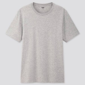 Férfi Uniqlo 100% Supima Pamut Crew Neck (2021 Season) Póló Szürke | OXRLC-1580