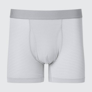 Férfi Uniqlo Airism Csíkos Boxers Fehérnemű Szürke | IFGKN-8602