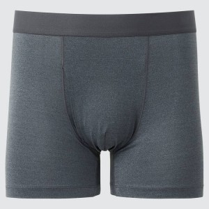 Férfi Uniqlo Airism Heather Boxers Fehérnemű Szürke | EIQGS-5894