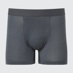 Férfi Uniqlo Airism Heather Boxers Fehérnemű Szürke | MQRCT-9852