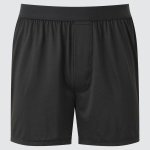 Férfi Uniqlo Airism Loose Fit Boxers Fehérnemű Fekete | YPEBZ-3740