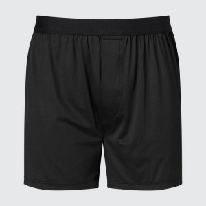 Férfi Uniqlo Airism Loose Fit Boxers Fehérnemű Fekete | BNTQM-3598