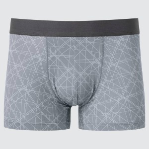 Férfi Uniqlo Airism Low Rise Bélelt Boxers Fehérnemű Szürke | UJMRB-0132