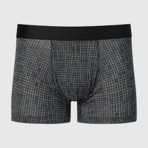 Férfi Uniqlo Airism Low Rise Printed Boxers Fehérnemű Sötétszürke | XDWUI-3152