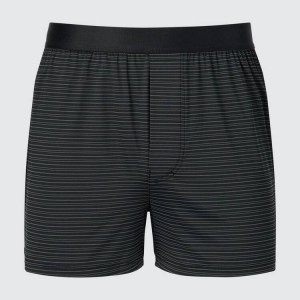 Férfi Uniqlo Airism Trunks Fehérnemű Fekete | EBDPN-7053