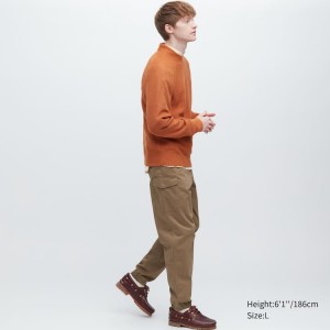 Férfi Uniqlo Cargo Jogger (Long) Nadrág Barna | BPLDW-6148