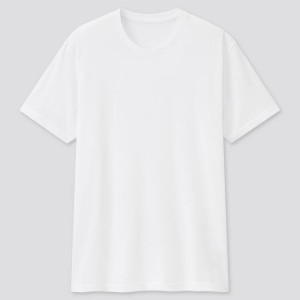 Férfi Uniqlo Dry Crew Neck (2021 Season) Póló Fehér | DLGRI-2186