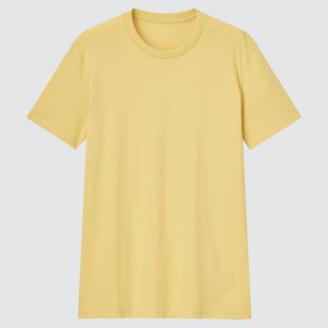 Férfi Uniqlo Dry Crew Neck Póló Sárga | EGYKD-2405