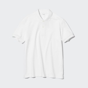 Férfi Uniqlo Dry Piqué Pólóing Fehér | BANRZ-1308