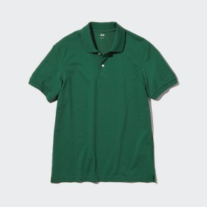 Férfi Uniqlo Dry Piqué Pólóing Zöld | JQZPF-8721