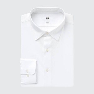 Férfi Uniqlo Easy Care Broadcloth Stretch Slim Fit (Regular Collar) Ingek Fehér | UBFEI-6741