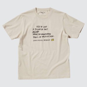 Férfi Uniqlo Jean-michel Basquiat Ut Grafika Póló Bézs | FHOAJ-7132