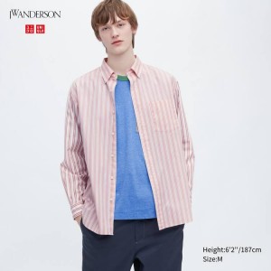 Férfi Uniqlo Jw Anderson Oversized Ingek Rózsaszín | UTNPA-1890