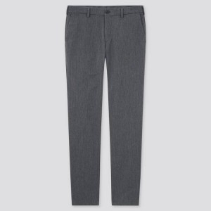 Férfi Uniqlo Pamut Stretch Slim Fit Chinos (2021 Season) Nadrág Szürke | DUWYN-7164