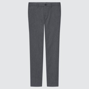 Férfi Uniqlo Pamut Stretch Slim Fit Chinos (2021 Season) Nadrág Szürke | NEPHS-9014