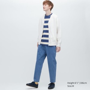 Férfi Uniqlo Relaxed Fit Ankle Length Nadrág Kék | PWTJY-1348