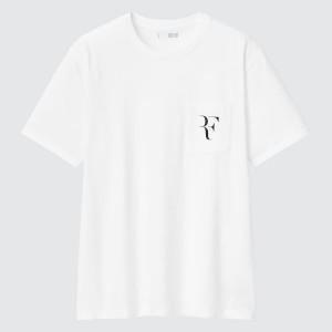 Férfi Uniqlo Roger Federer Rf Grafika Póló Fehér | BEPOY-9026