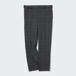 Férfi Uniqlo Smart Glen Checked Ankle Length (Long) Nadrág Szürke | FSZND-1076