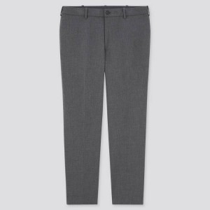 Férfi Uniqlo Smart Kényelem Ankle Length (Long) (2021 Season) Nadrág Szürke | LXJGF-6384