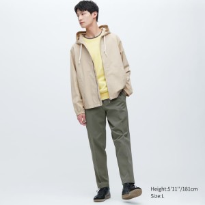 Férfi Uniqlo Smart Pamut Ankle Length Nadrág Olivazöld | VNLHM-5761