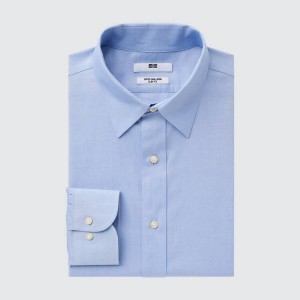 Férfi Uniqlo Super Non-iron Slim Fit (2020 Season) Ingek Világos Kék | GLWBE-8903