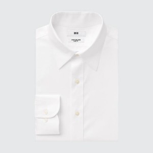 Férfi Uniqlo Super Non-iron Slim Fit (Semi-cutaway Collar) Ingek Fehér | AGXWN-2907