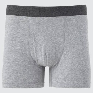 Férfi Uniqlo Supima Pamut Boxers (2021 Season) Fehérnemű Szürke | IUHTW-9287