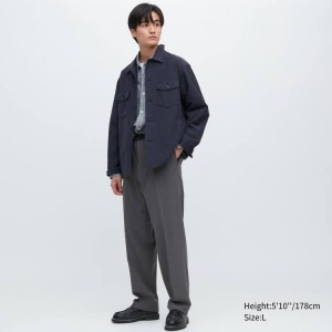 Férfi Uniqlo Two-way Stretch Redőzött Tapered Fit Nadrág Szürke | DREXN-4958