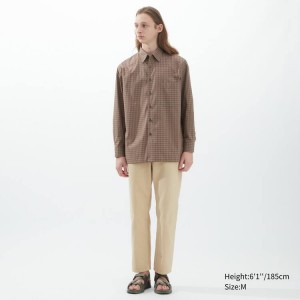 Férfi Uniqlo U Oversized Checked Alkalmi Ingek Szürke | IEFNR-0847