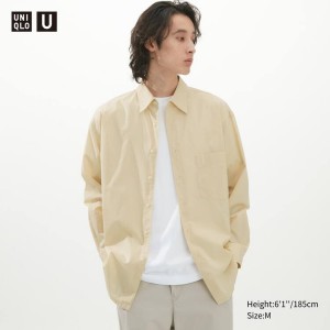 Férfi Uniqlo U Oversized Ingek Krém | ITZVK-5862