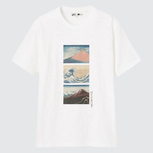 Férfi Uniqlo Ukiyo-e Archive Ut Grafika Póló Fehér | PRXKT-5674