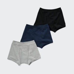 Gyerek Uniqlo Boxer (Three Pairs) Fehérnemű Szürke Kék Fekete | UNRCS-0361