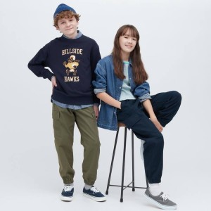 Gyerek Uniqlo Cargo Jogger Jogger Nadrág Olivazöld | QDCGH-6513