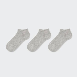 Gyerek Uniqlo Rövid (Three Pairs) Zokni Szürke | JOSKB-9584