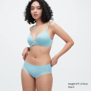 Női Uniqlo Airism Ultra Seamless Hiphugger Fehérnemű Kék | VKWNS-4795