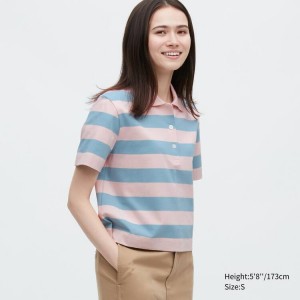 Női Uniqlo Cropped Relaxed Fit Póló Rózsaszín | ETCWX-9128