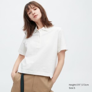 Női Uniqlo Cropped Relaxed Fit Rövid Sleeved Ingek Fehér | UFTDL-0674