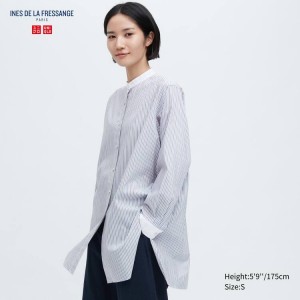 Női Uniqlo Ines De La Fressange Tunic Ingek Kék | QJCKN-9143