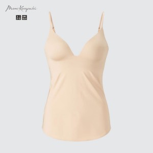 Női Uniqlo Mame Kurogouchi Airism Plunge Camisole Melltartók Bézs | YGLVS-5429