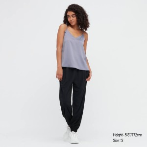 Női Uniqlo Satin Camisole Felsők Kék | QDNUH-0527