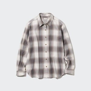 Női Uniqlo Soft Brushed Long Sleeved Ingek Szürke | KFPNX-4530