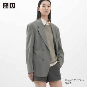 Női Uniqlo U Jersey Tailored Kabát Szürke | MGDIT-6083