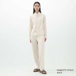 Női Uniqlo U Stretch Ingek Fehér | NWCDL-1895