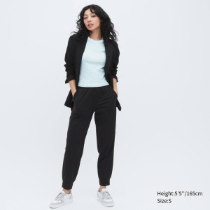 Női Uniqlo Ultra Stretch Airism Jogger Nadrág Fekete | FJHER-2109