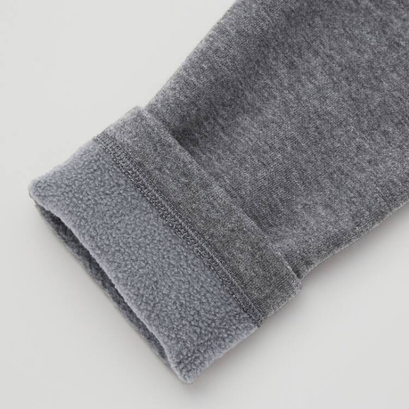 Baba Uniqlo Fleece (2021 Season) Leggings Sötétszürke | PRAKU-9653