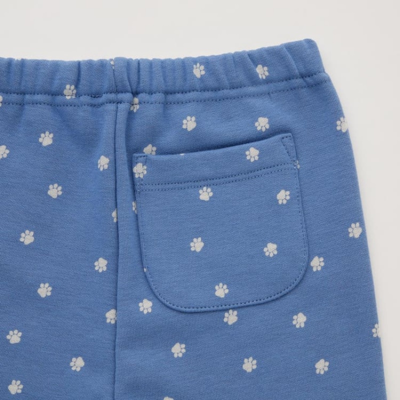 Baba Uniqlo Fleece Footprint Leggings Kék | YDBRO-6429