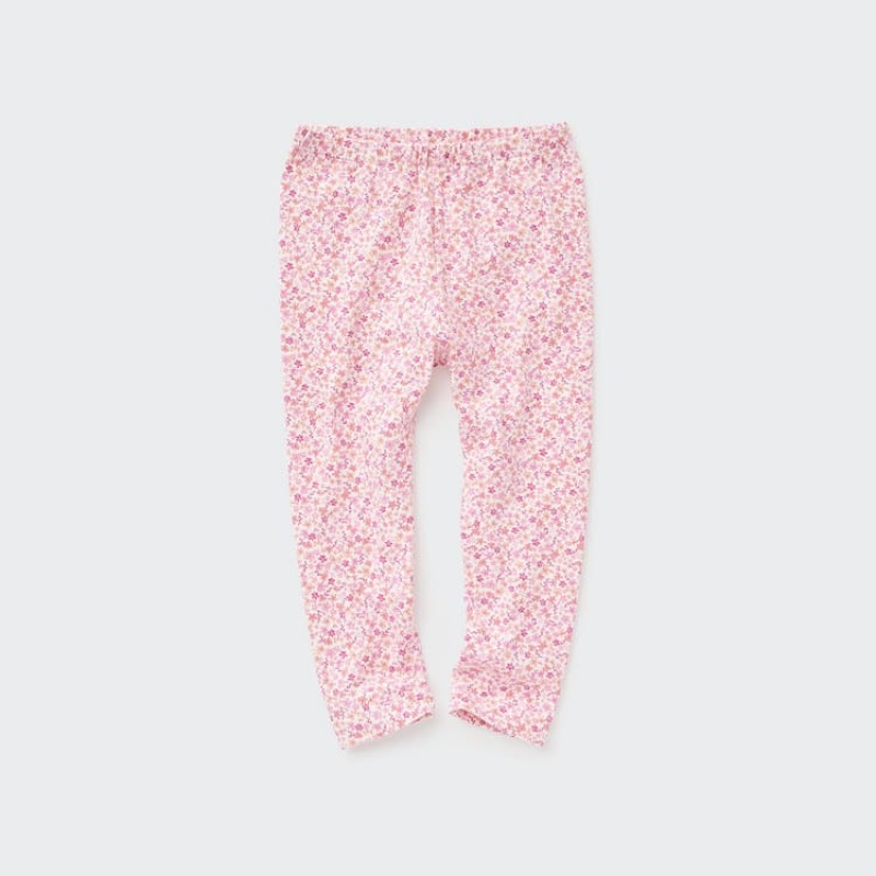 Baba Uniqlo Flower Print Leggings Rózsaszín | FBPQS-0976