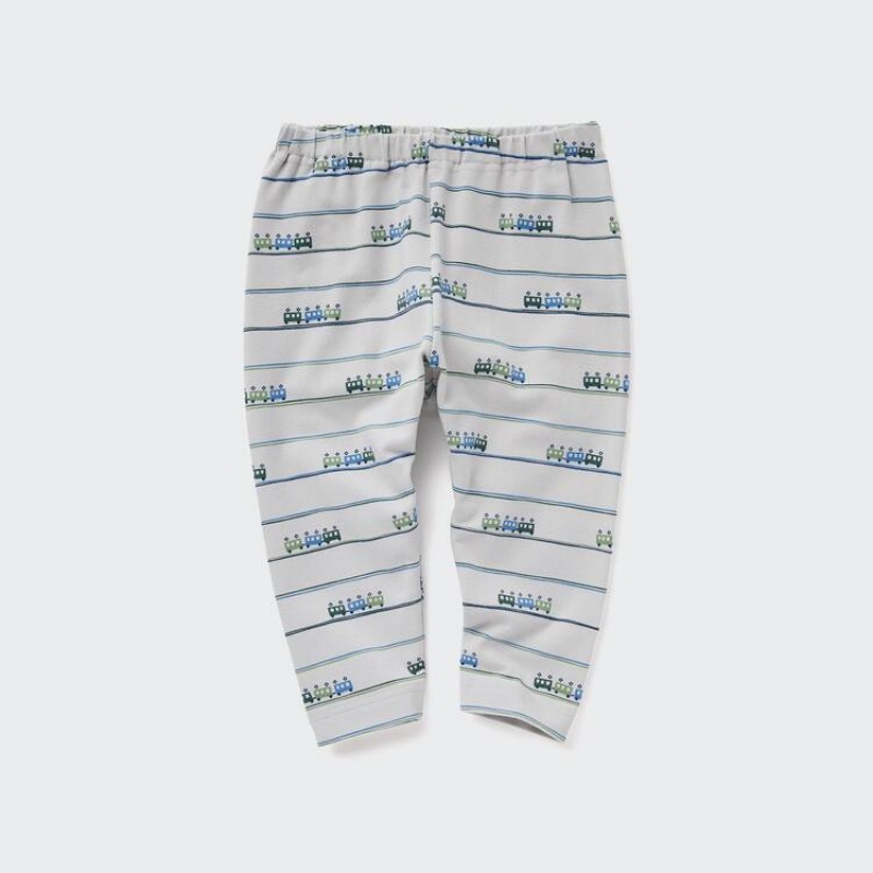 Baba Uniqlo Relaxed Train Print Leggings Világos Szürke | TSABO-3821